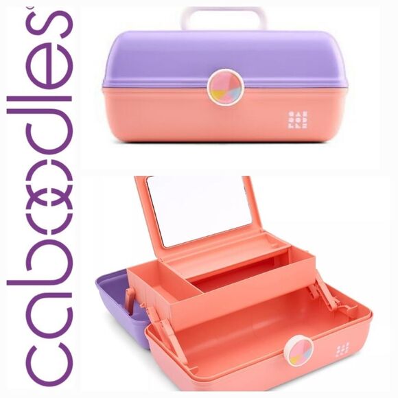 Caboodles On-The-Go Makeup Storage Box- Violet/Tangerine - Picture 1 of 13